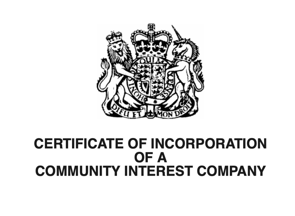 We're now a Community Interest Company